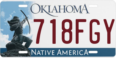 OK license plate 718FGY
