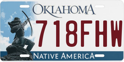 OK license plate 718FHW
