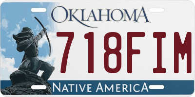 OK license plate 718FIM