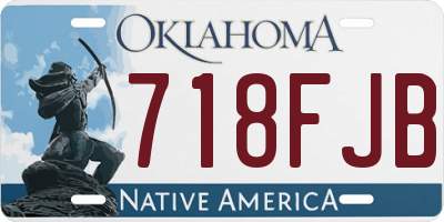 OK license plate 718FJB