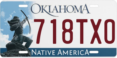 OK license plate 718TXO