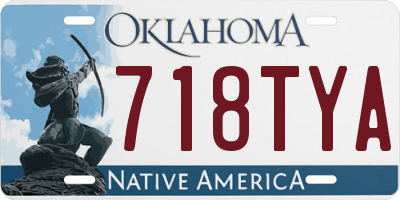 OK license plate 718TYA