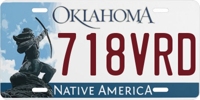 OK license plate 718VRD