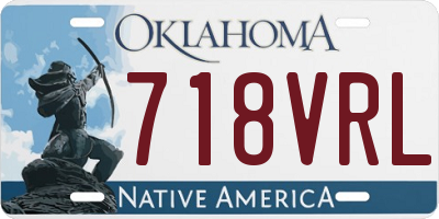 OK license plate 718VRL