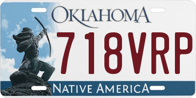 OK license plate 718VRP