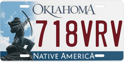 OK license plate 718VRV