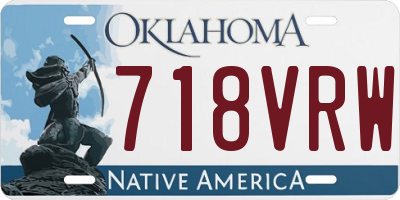 OK license plate 718VRW