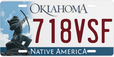 OK license plate 718VSF