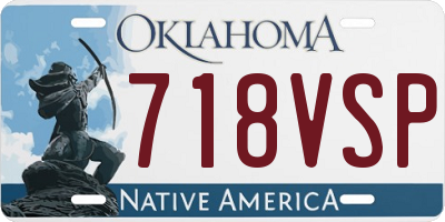 OK license plate 718VSP