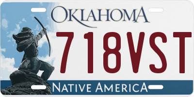 OK license plate 718VST