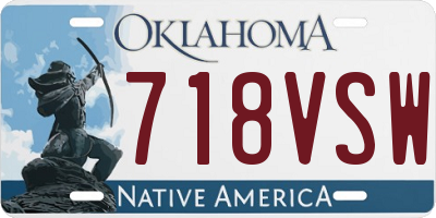OK license plate 718VSW