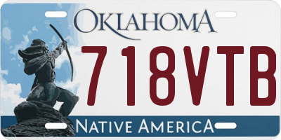 OK license plate 718VTB