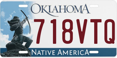 OK license plate 718VTQ