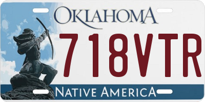 OK license plate 718VTR
