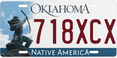 OK license plate 718XCX