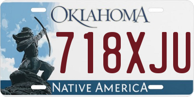 OK license plate 718XJU