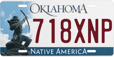 OK license plate 718XNP