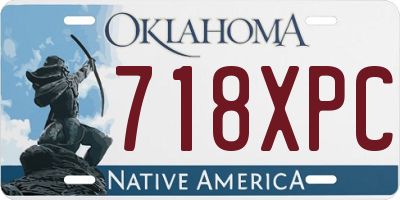 OK license plate 718XPC