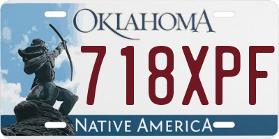 OK license plate 718XPF