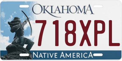 OK license plate 718XPL