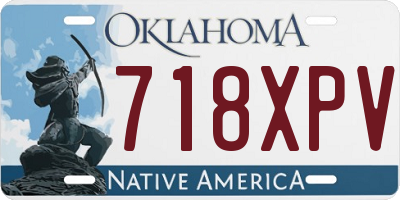 OK license plate 718XPV