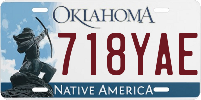 OK license plate 718YAE