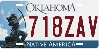 OK license plate 718ZAV