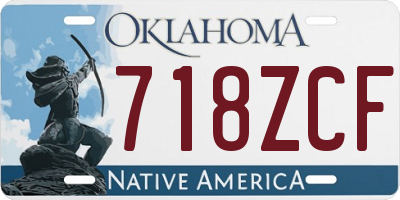OK license plate 718ZCF