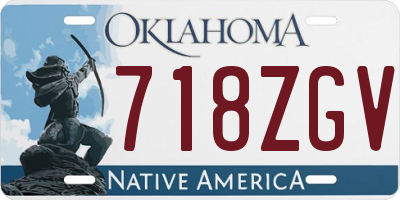 OK license plate 718ZGV