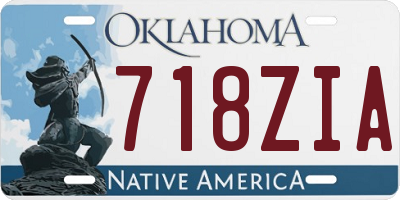 OK license plate 718ZIA