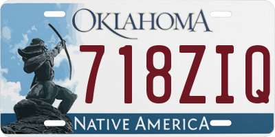 OK license plate 718ZIQ