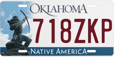 OK license plate 718ZKP