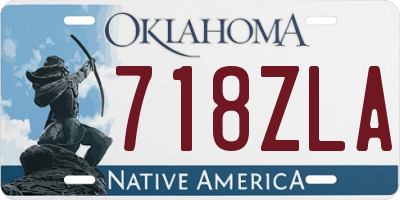 OK license plate 718ZLA