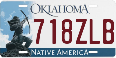 OK license plate 718ZLB