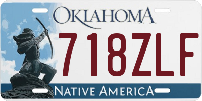 OK license plate 718ZLF