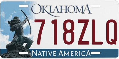 OK license plate 718ZLQ