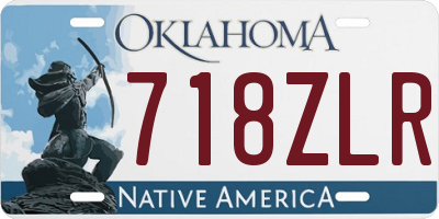 OK license plate 718ZLR