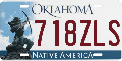 OK license plate 718ZLS
