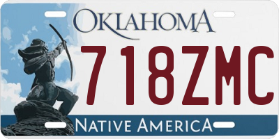 OK license plate 718ZMC