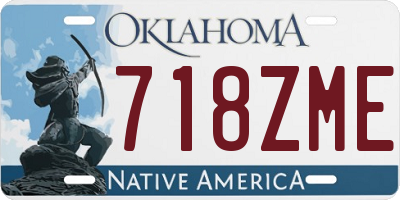 OK license plate 718ZME