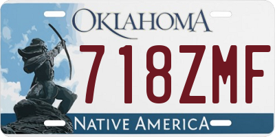 OK license plate 718ZMF