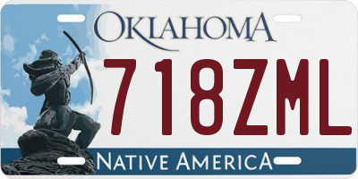 OK license plate 718ZML