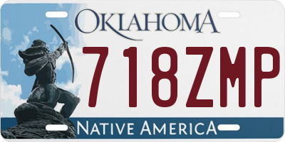 OK license plate 718ZMP