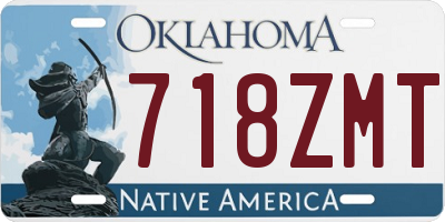 OK license plate 718ZMT