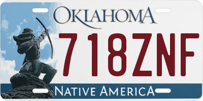 OK license plate 718ZNF