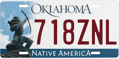 OK license plate 718ZNL