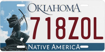 OK license plate 718ZOL