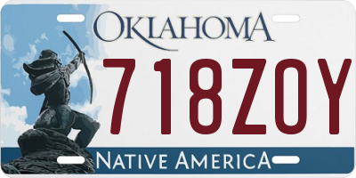 OK license plate 718ZOY