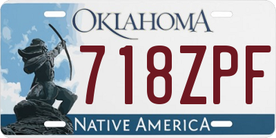 OK license plate 718ZPF
