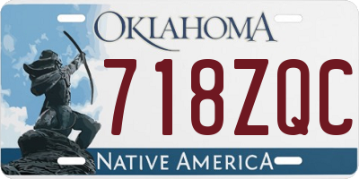 OK license plate 718ZQC